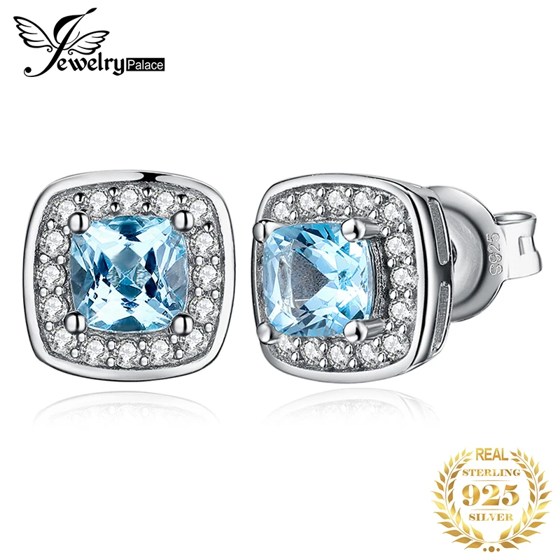 JPalace Cushion Genuine Sky Blue Topaz Stud Earrings 925 Sterling Silver Earrings For Women Korean Earings Fashion Jewelry 2021
JPalace Cushion Genuine Sky Blue Topaz Stud Earrings 925 Sterling Silver Earrings For Women Korean Earings Fashion Jewelry 2021