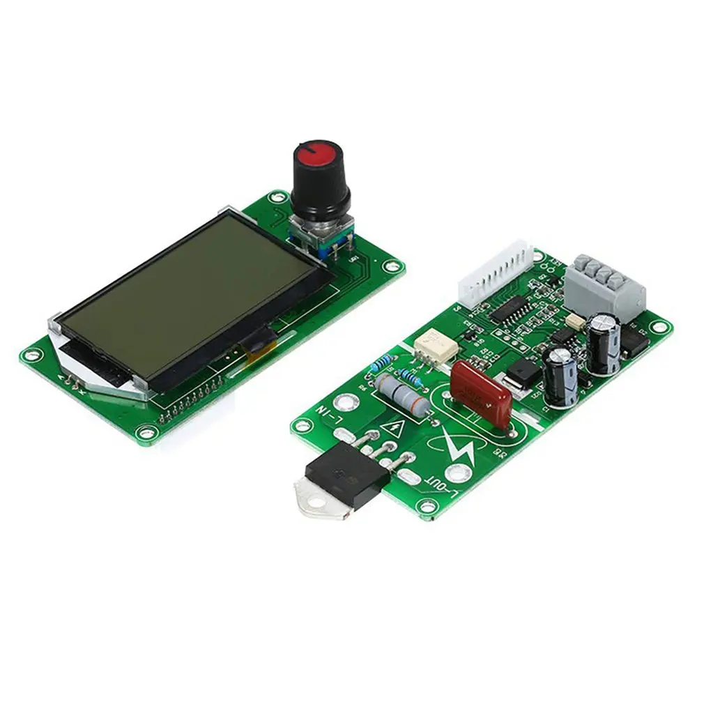 100A LCD Digital Double Pulse Encoder Spot Welder Control Board Module DIY For 18650 Lithium Battery