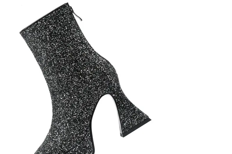 New Black White Bling High Heels Ankle Boots Office Ladies Autumn Winter Boots Party Dress Shoes Woman Large Size 40
New Black White Bling High Heels Ankle Boots Office Ladies Autumn Winter Boots Party Dress Shoes Woman Large Size 40