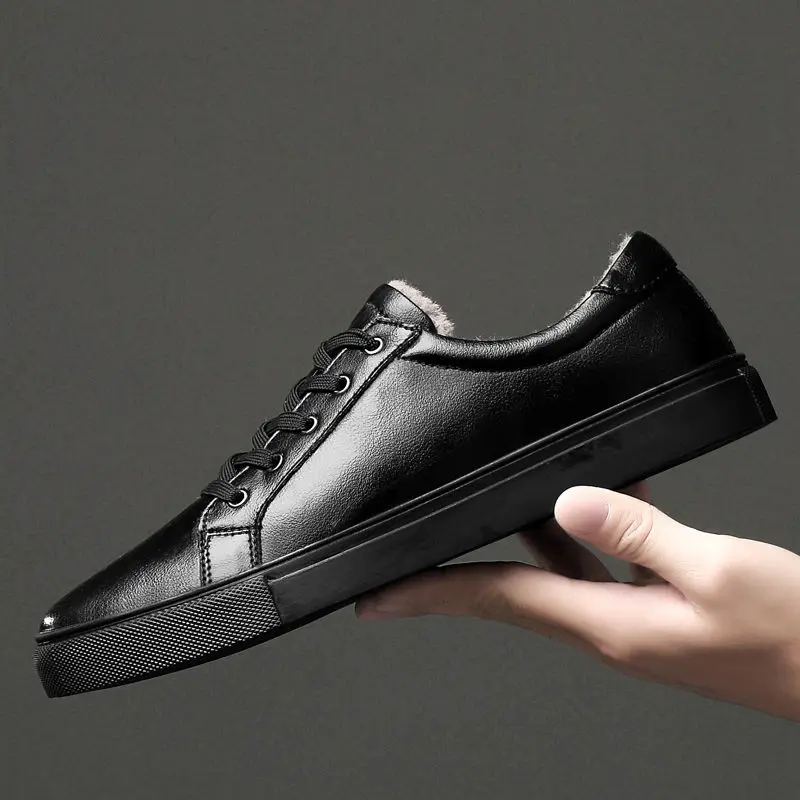 Leather sneakers, men's plus cashmere new casual shoes, men's leather shoes, flat-bottomed all-match trendy warm shoes
Leather sneakers, men's plus cashmere new casual shoes, men's leather shoes, flat-bottomed all-match trendy warm shoes