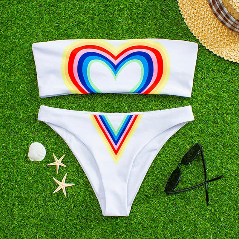 Sexy Bikini Set Band Bikinis Women Cute Heart Print Bandeau Bathing Suit Swimwear Swimsuit Woman Beachwear Female Biquini Bather
Sexy Bikini Set Band Bikinis Women Cute Heart Print Bandeau Bathing Suit Swimwear Swimsuit Woman Beachwear Female Biquini Bather