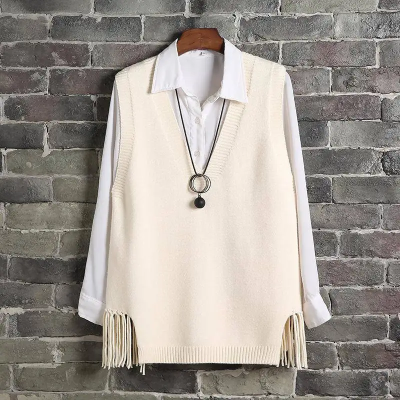Women Sweater Vest Fall Women's Clothing Loose V-neck Sweater Vest Sweater Vest Short Coat
Women Sweater Vest Fall Women's Clothing Loose V-neck Sweater Vest Sweater Vest Short Coat