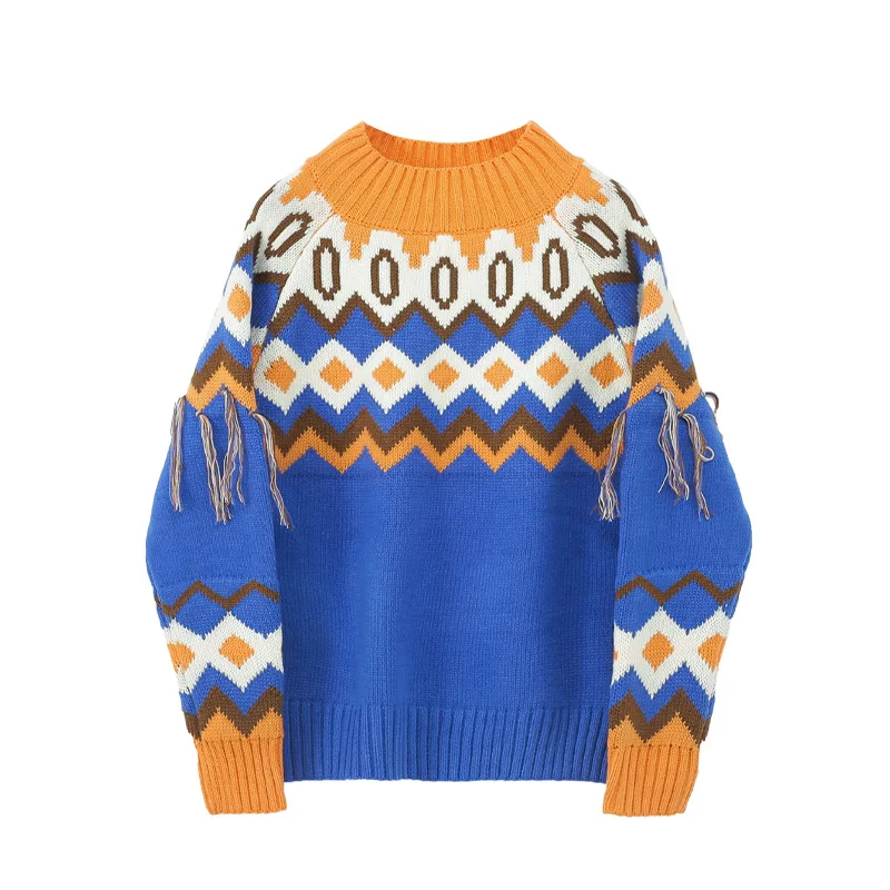 SAYTHEN Color Half Turtleneck Autumn And Winter Thickening Loose Warm Pullover Top 2022 New Knitted Jacquard Women's Sweater
SAYTHEN Color Half Turtleneck Autumn And Winter Thickening Loose Warm Pullover Top 2022 New Knitted Jacquard Women's Sweater