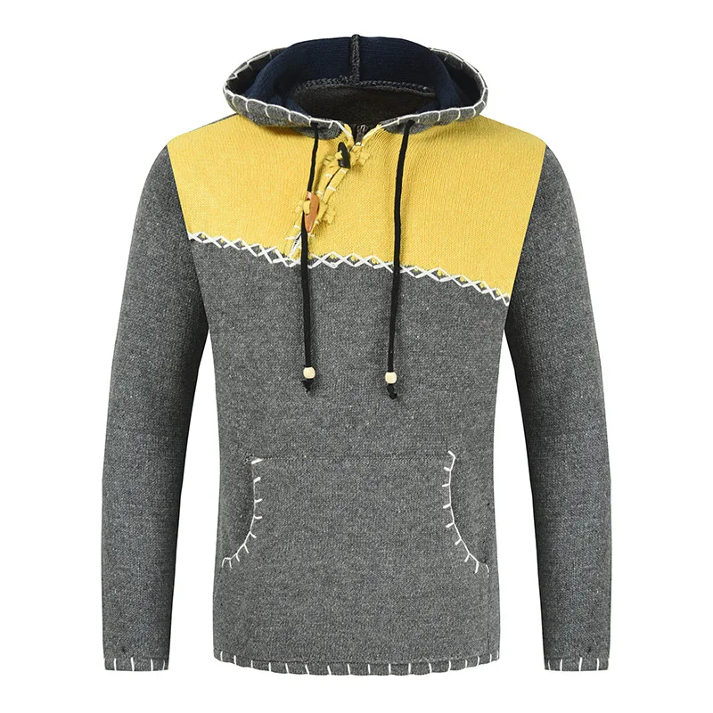Knitted Sweater Men Hoodie Pullover Jumper Streetwear Cropped Fall 2021 Trendy Spliced Plus Size Warm Hoodie Sweatshirt Outwear
Knitted Sweater Men Hoodie Pullover Jumper Streetwear Cropped Fall 2021 Trendy Spliced Plus Size Warm Hoodie Sweatshirt Outwear