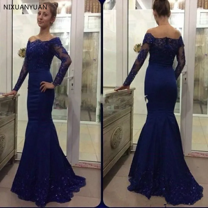Mermaid Prom Dress with Crystals Beading Off Shoulder Long Sleeves Vestidos De Fiesta Dubai Long Party Gowns
Mermaid Prom Dress with Crystals Beading Off Shoulder Long Sleeves Vestidos De Fiesta Dubai Long Party Gowns