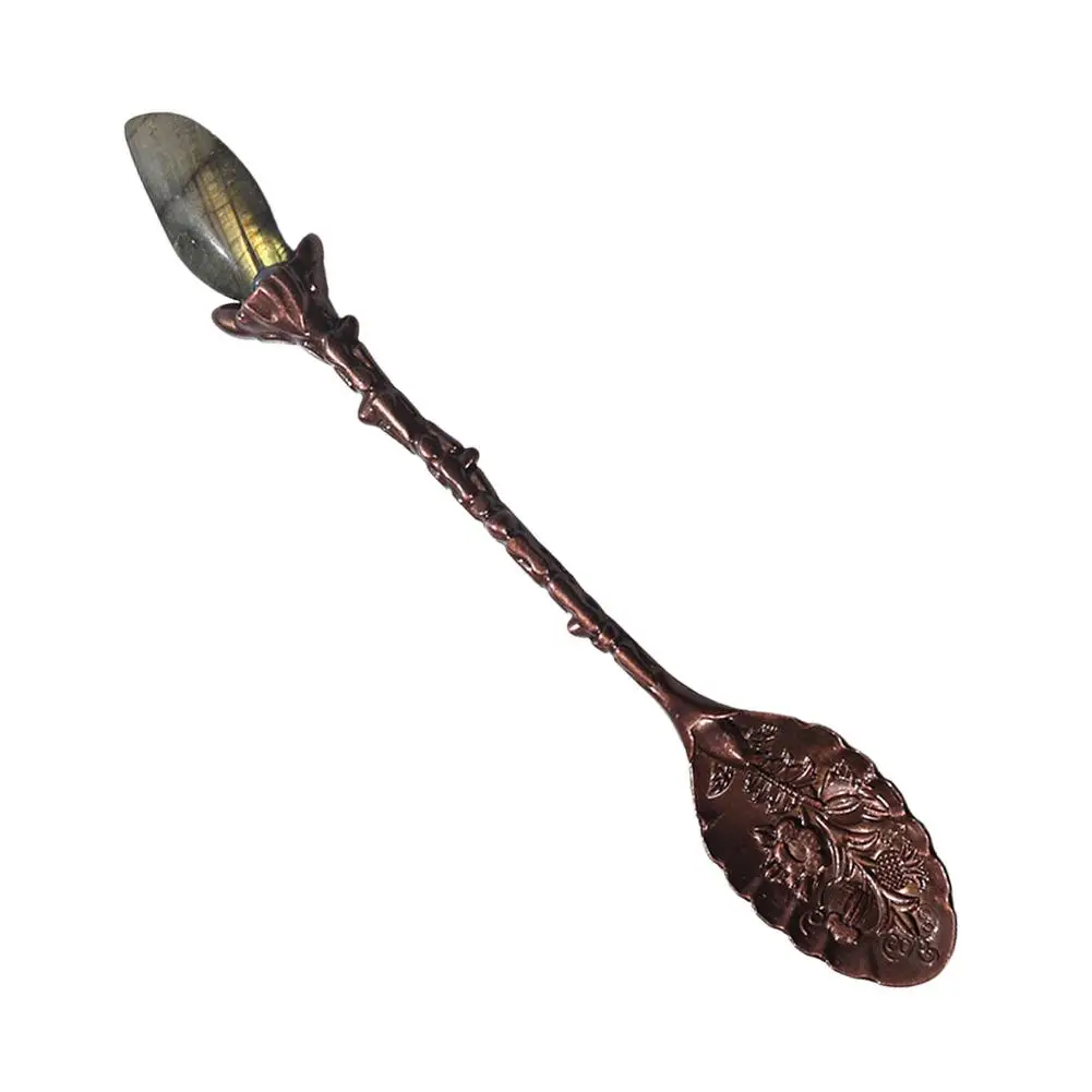 1PC Vintage Carved Coffee Spoon Crystal Head Teaspoon Retro Labradorite Decorative Mixer Exquisite Stirring Spoon For Coffee
1PC Vintage Carved Coffee Spoon Crystal Head Teaspoon Retro Labradorite Decorative Mixer Exquisite Stirring Spoon For Coffee