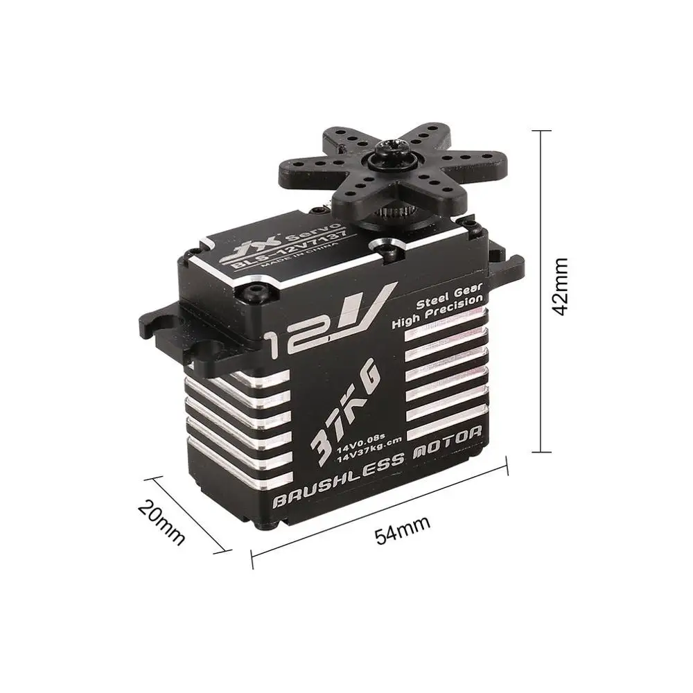 JX CLS-12V7337 37KG 12V 180 Degrees HV High Precision Steel Gear Digital Coreless Servo Servos For RC Robot Helicopter
JX CLS-12V7337 37KG 12V 180 Degrees HV High Precision Steel Gear Digital Coreless Servo Servos For RC Robot Helicopter