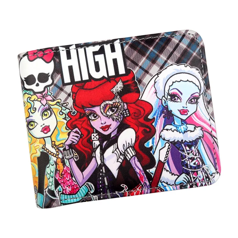 Двойной кошелек Monster High для девочек-подростков модный с куклой и карманом монет |
