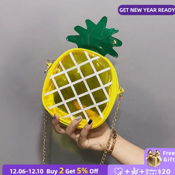 Новинка лета 2020, Детский кошелек на цепочке для мелочи, прозрачные сумочки через плечо в виде ананаса для милых девушек, кошелек-аксессуары ...
Новинка лета 2020, Детский кошелек на цепочке для мелочи, прозрачные сумочки через плечо в виде ананаса для милых девушек, кошелек-аксессуары ...