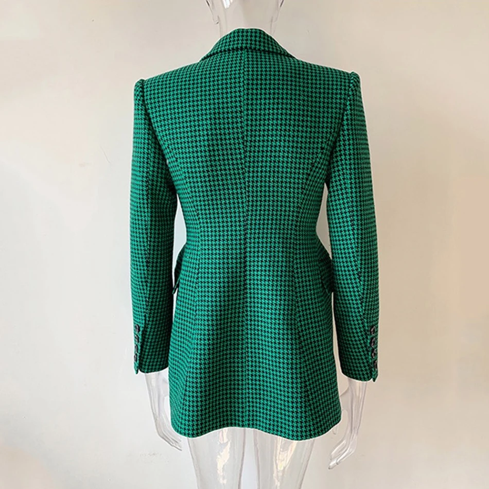 High-quality Spring 2021 Women's Tweed Slim Houndstooth Blazer Sexy Lapel Long Sleeve Single Breasted Fashion Office Blazer
High-quality Spring 2021 Women's Tweed Slim Houndstooth Blazer Sexy Lapel Long Sleeve Single Breasted Fashion Office Blazer