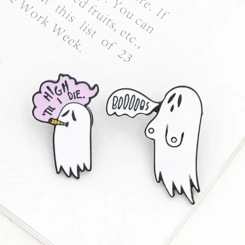 Cartoon Fashion Brooch Enamel Pin Smoking Boo Ghost Bag Lapel Pin Badge Women Men Denim Jackets Lapel Pins Backpack Badges Kids
Cartoon Fashion Brooch Enamel Pin Smoking Boo Ghost Bag Lapel Pin Badge Women Men Denim Jackets Lapel Pins Backpack Badges Kids