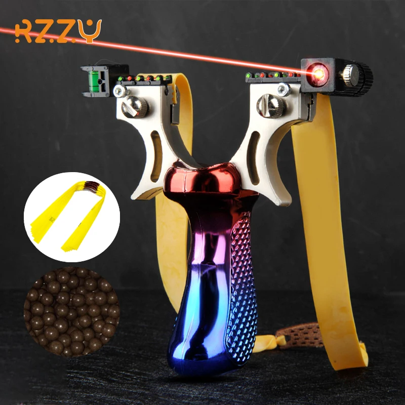 Alloy Slingshot Fast Press Laser Horizontal Aiming Catapult with Flat Rubber Band for Outdoor Hunting Sports Shooting Equipment
Alloy Slingshot Fast Press Laser Horizontal Aiming Catapult with Flat Rubber Band for Outdoor Hunting Sports Shooting Equipment