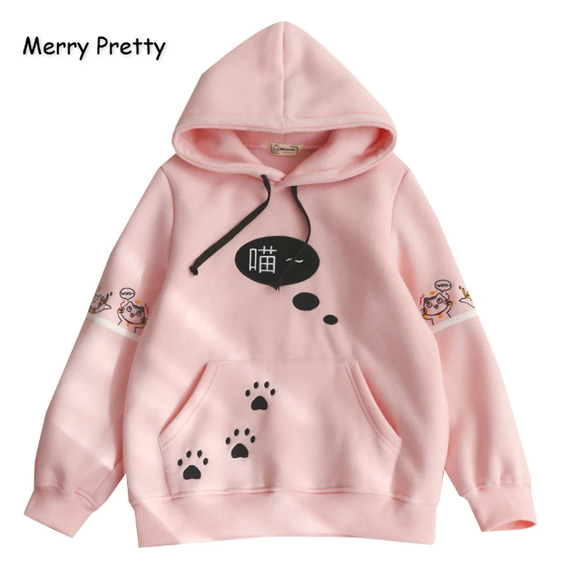 MERRY PRETTY Women Cartoon Cat Embroidery Hooded Sweatshirts Harajuku Sweet Style Hoodies Winter Plus Velvet Pullovers
MERRY PRETTY Women Cartoon Cat Embroidery Hooded Sweatshirts Harajuku Sweet Style Hoodies Winter Plus Velvet Pullovers