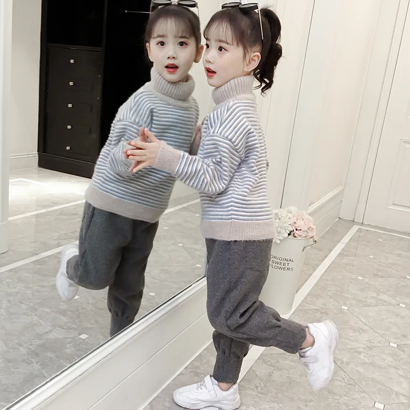 Girls Sweater Kids Baby's Coat Outwear 2021 Casual Plus Velvet Thicken Warm Winter Autumn Knitting Tops Cotton Children's Clothi
Girls Sweater Kids Baby's Coat Outwear 2021 Casual Plus Velvet Thicken Warm Winter Autumn Knitting Tops Cotton Children's Clothi