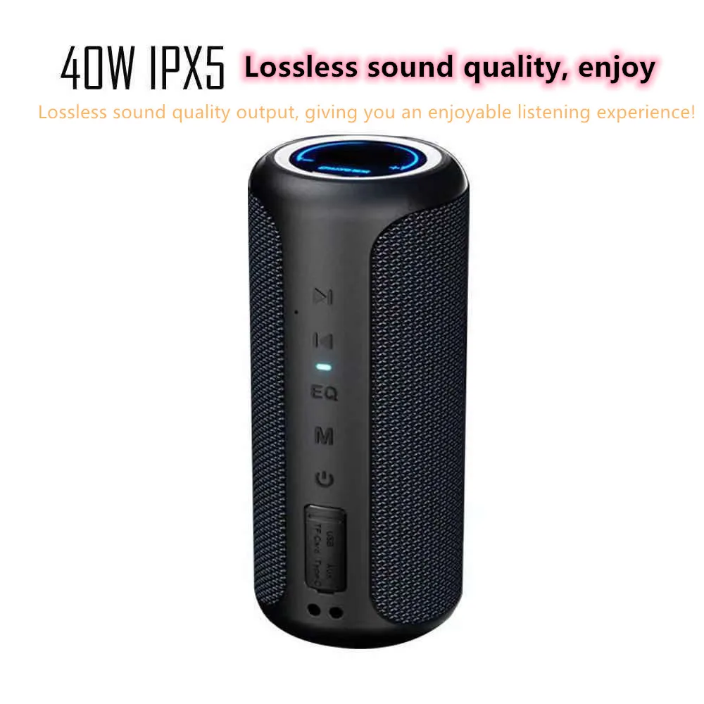New T7 portable 40W high volume wireless bluetooth speaker subwoofer stereo dual speakers outdoor waterproof card car audio
New T7 portable 40W high volume wireless bluetooth speaker subwoofer stereo dual speakers outdoor waterproof card car audio