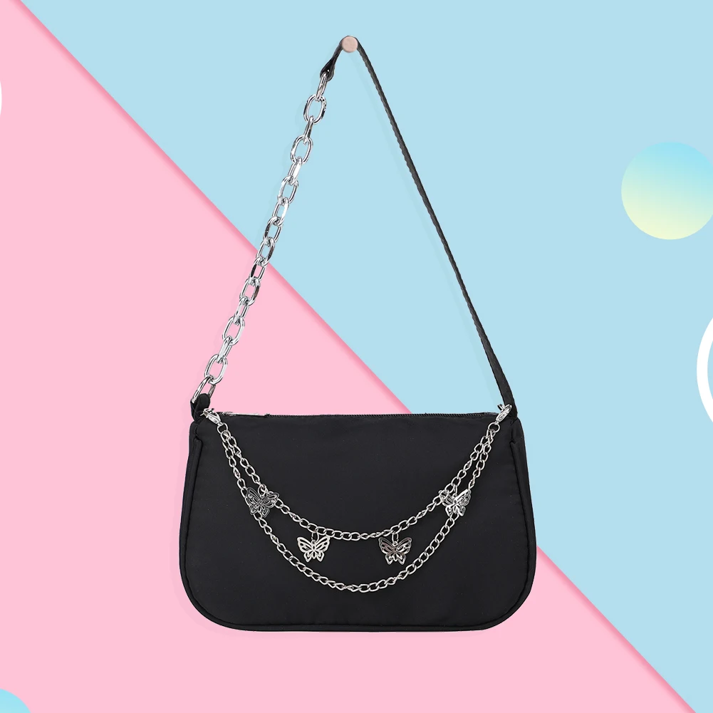Fashion Women Animal Chain Shoulder Bag New Butterfly Chains Underarm Bags Casual Young Ladies Small Soft Handbags Zipper Purse
Fashion Women Animal Chain Shoulder Bag New Butterfly Chains Underarm Bags Casual Young Ladies Small Soft Handbags Zipper Purse