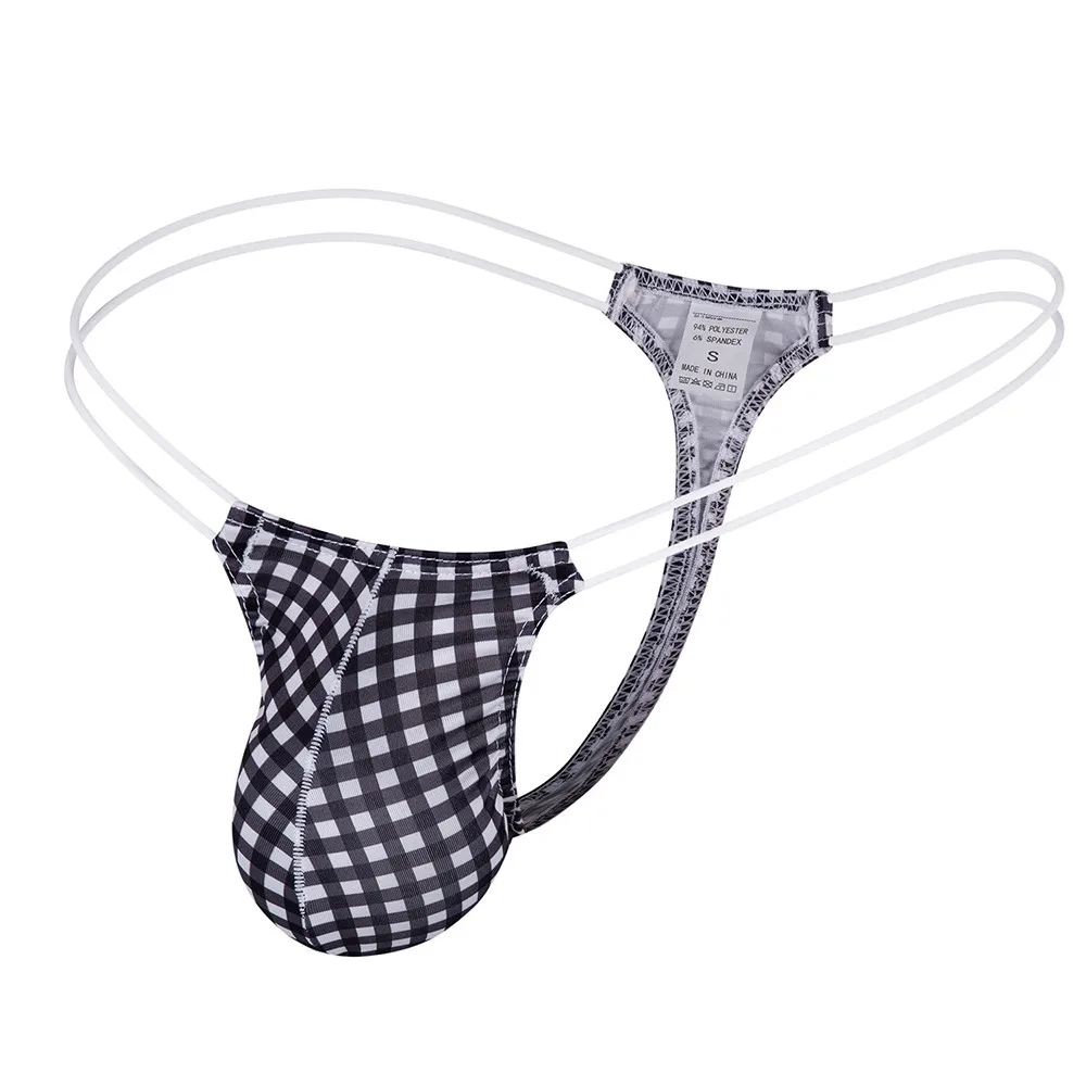 Men's Sexy Underwear Fashion Plaid Low Waist High Stretch Thong Male Panties Small Fresh Japanese Plaid Style Pocket Jockstrap
Men's Sexy Underwear Fashion Plaid Low Waist High Stretch Thong Male Panties Small Fresh Japanese Plaid Style Pocket Jockstrap