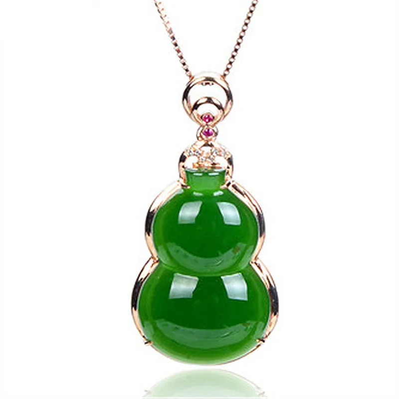 Natural Green Hetian Jade Gourd Pendant 925 Silver Necklace Chinese Carved Charm Jewelry Fashion Amulet for Women Lucky Gifts
Natural Green Hetian Jade Gourd Pendant 925 Silver Necklace Chinese Carved Charm Jewelry Fashion Amulet for Women Lucky Gifts
