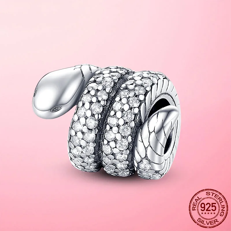 Silver Snake Charm 925 Sterling Silver Sparkling Wrapped Snake Charm fit Pandora Bracelet CZ Original Silver 925 jewelry Making
Silver Snake Charm 925 Sterling Silver Sparkling Wrapped Snake Charm fit Pandora Bracelet CZ Original Silver 925 jewelry Making