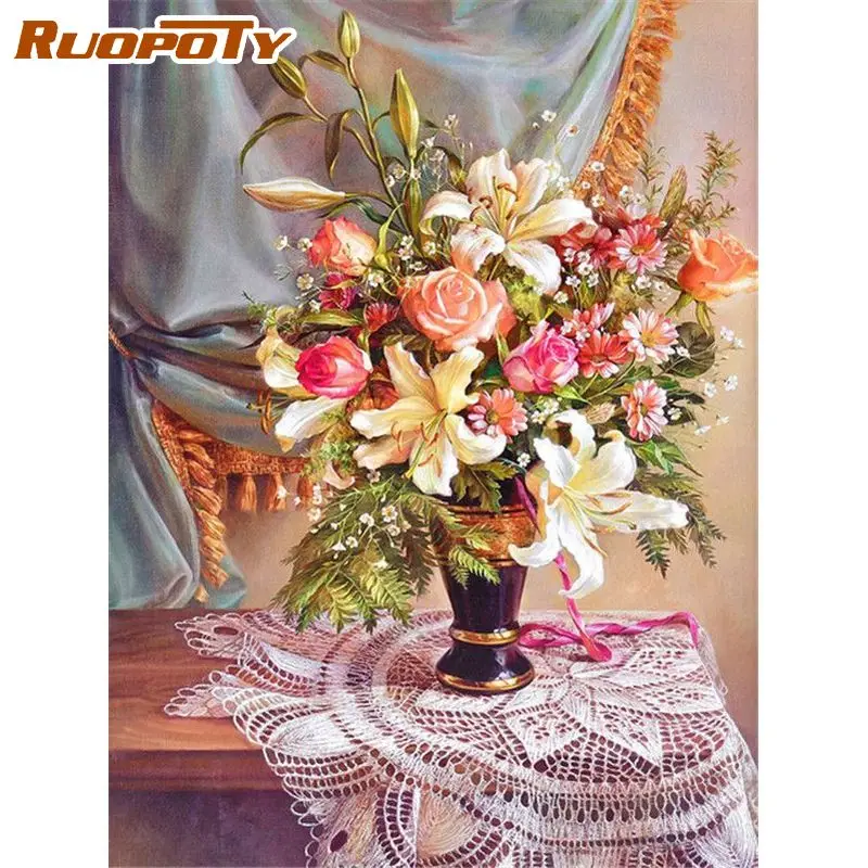 RUOPOTY Frame Picture Diy Painting By Numbers Kits Acrylic Wall Art Picture Flowers Handpainted Coloring By Numbers For Diy Gift
RUOPOTY Frame Picture Diy Painting By Numbers Kits Acrylic Wall Art Picture Flowers Handpainted Coloring By Numbers For Diy Gift