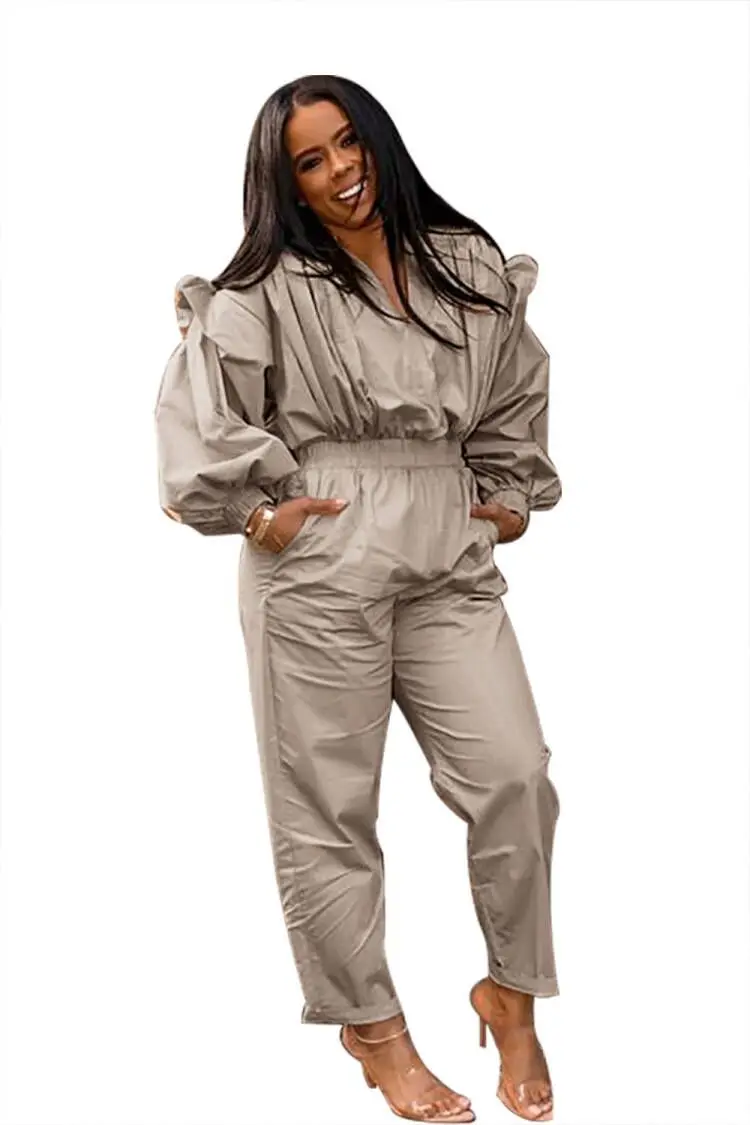 2021 Autumn Women Jumpsuit Cargo Pants Loose Solid Color With Pocket High Street Long Romper Women Jumpsuit Outfit
2021 Autumn Women Jumpsuit Cargo Pants Loose Solid Color With Pocket High Street Long Romper Women Jumpsuit Outfit