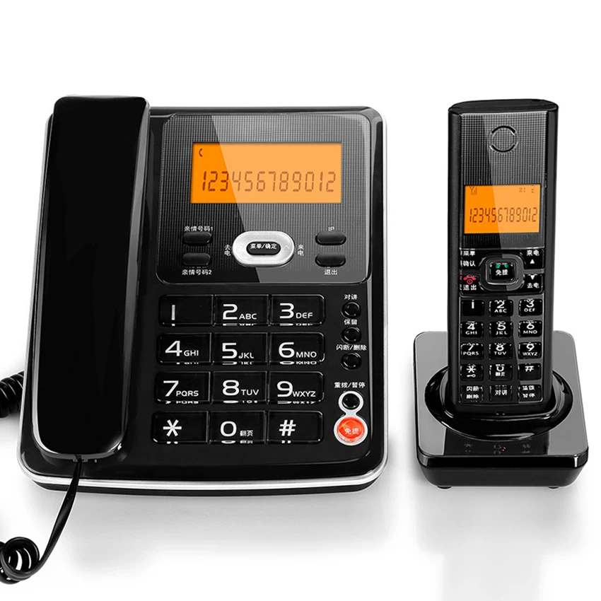 

Expandable Corded/Cordless Phone System with Answering System-Caller ID, Base Station & Cordless 1 Handset Landline Telephone
