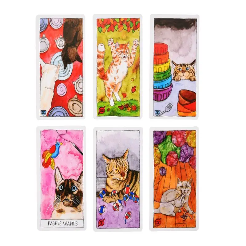 270C Full English Cat Tarot 78 Cards Deck and Guidebook Read Fate Board Game Oracle 
270C Full English Cat Tarot 78 Cards Deck and Guidebook Read Fate Board Game Oracle