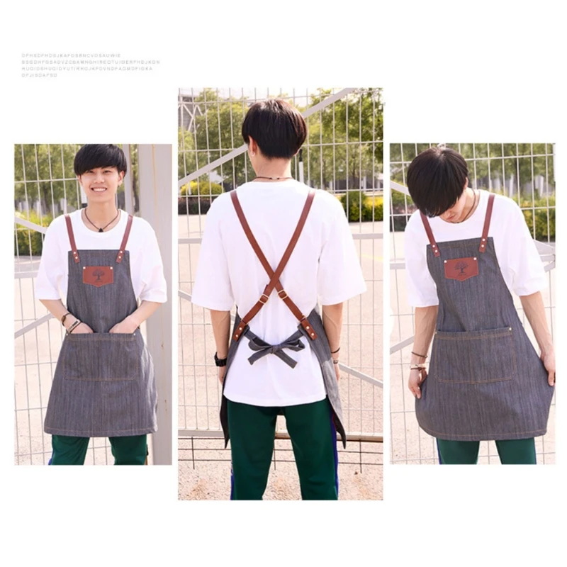 Chef Apron Cotton Canvas Cross Back Adjustable Apron with Pockets for Women and Men, Kitchen Cooking Baking Bib Apron, A
Chef Apron Cotton Canvas Cross Back Adjustable Apron with Pockets for Women and Men, Kitchen Cooking Baking Bib Apron, A