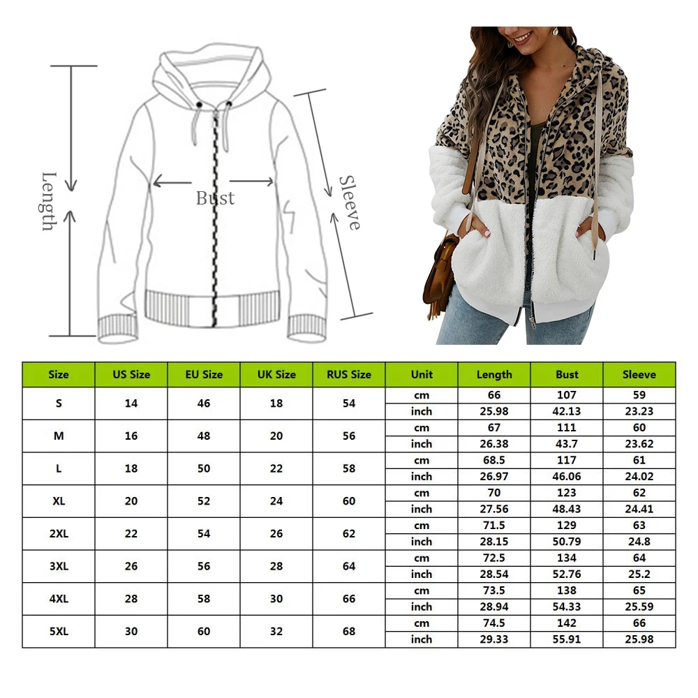 Women Winter Coat Top Long Sleeve Hooded Autumn Warm Jacket Outwear Casual Fashion Leopard Tops Coat Hot Sale Size S-XL
Women Winter Coat Top Long Sleeve Hooded Autumn Warm Jacket Outwear Casual Fashion Leopard Tops Coat Hot Sale Size S-XL