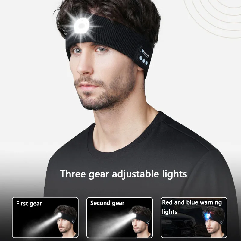 Wireless Bluetooth Music Headband with Headset and Led Light Knits Headwear Sports Headband for Climbing Fishing Outdoor
Wireless Bluetooth Music Headband with Headset and Led Light Knits Headwear Sports Headband for Climbing Fishing Outdoor