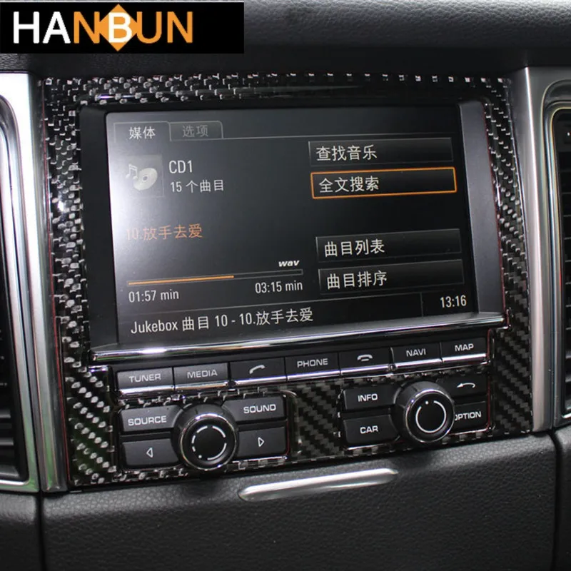Car Carbon Fiber Central Navigation Screen Frame Decoration Sticker Trim For Porsche Macan 2015-18 Interior Modified Decals 
Car Carbon Fiber Central Navigation Screen Frame Decoration Sticker Trim For Porsche Macan 2015-18 Interior Modified Decals