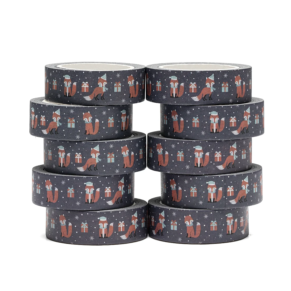 NEW 10pcs/Lot 15mm x 10m Christmas Gifts Snow Fox Scrapbook Paper Masking Adhesive Washi Tape set designer mask
NEW 10pcs/Lot 15mm x 10m Christmas Gifts Snow Fox Scrapbook Paper Masking Adhesive Washi Tape set designer mask