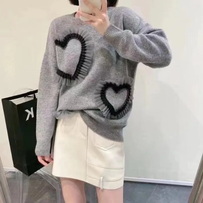 Three-dimensional Love Mesh Sweater Women's Loose Lazy Style Soft Waxy Pullover Tops 2021 Autumn And Winter New Rm*
Three-dimensional Love Mesh Sweater Women's Loose Lazy Style Soft Waxy Pullover Tops 2021 Autumn And Winter New Rm*