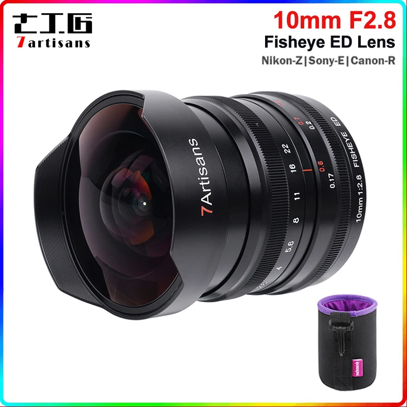 7artisans 10mm F2.8 Full Frame Fisheye ED Ultra Wide Angle 178° Lens for Sony E-Mount Nikon Z Canon RF Mount Mirrorless Cameras
7artisans 10mm F2.8 Full Frame Fisheye ED Ultra Wide Angle 178° Lens for Sony E-Mount Nikon Z Canon RF Mount Mirrorless Cameras
