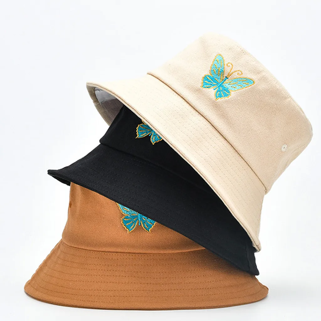 1Pcs New Fashion Women Butterfly Embroidery Foldable Prevent sunburn Bucket Sun Hat Cap Simple Korea Style Cap sombrero mujer
1Pcs New Fashion Women Butterfly Embroidery Foldable Prevent sunburn Bucket Sun Hat Cap Simple Korea Style Cap sombrero mujer