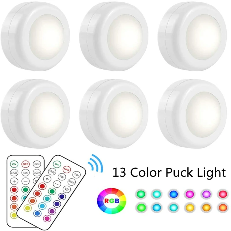 LED Dimmable Puck Lights With Remote Control Wireless Touch Sensor Night Lamp Battery Operated Kitchen Cabinets Closet Lighting
LED Dimmable Puck Lights With Remote Control Wireless Touch Sensor Night Lamp Battery Operated Kitchen Cabinets Closet Lighting