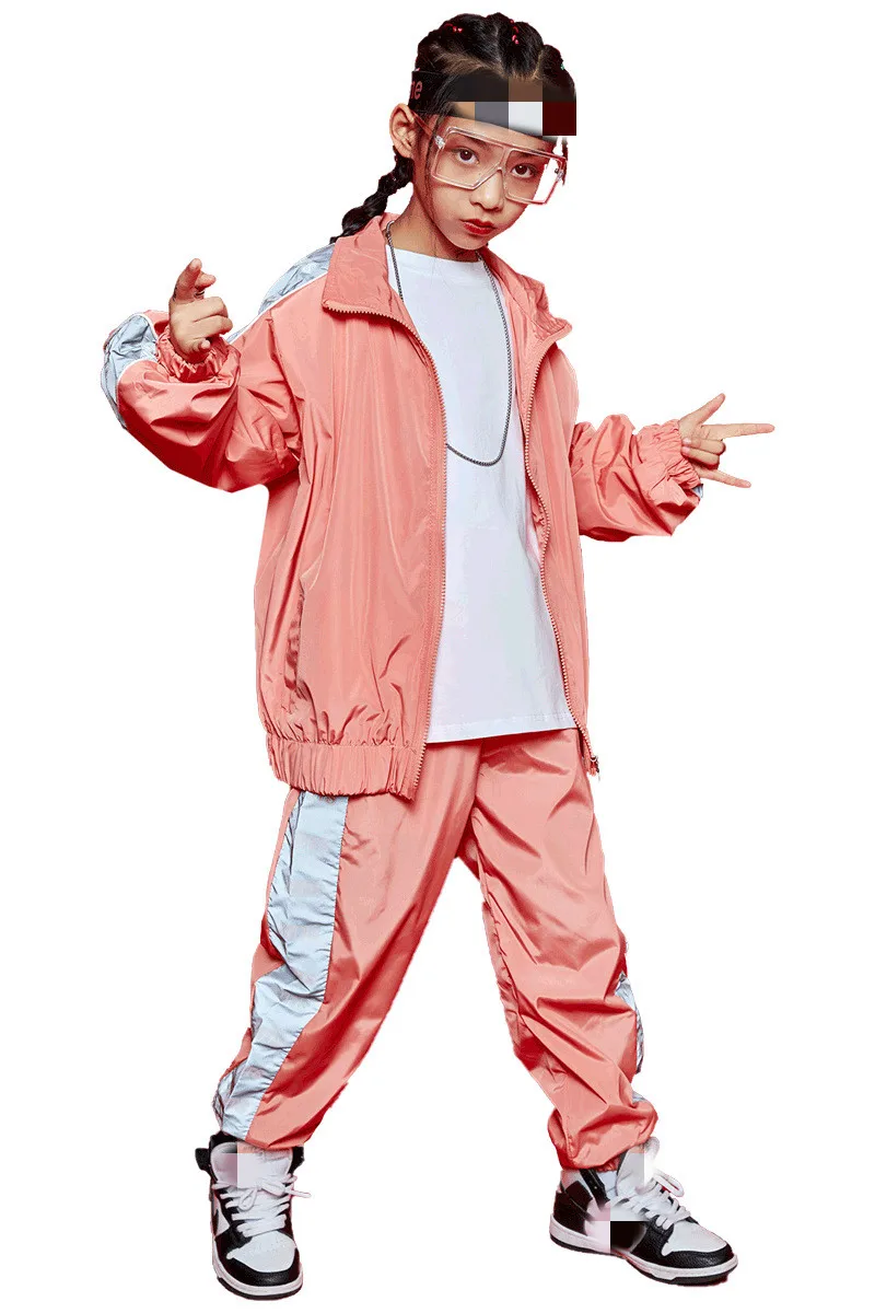 Одежда в стиле хип-хоп для детей, розовый костюм, свободная куртка, топы, брюки в стиле хип-хоп, Женская Одежда для танцев, одежда для сцены, шо... 
Одежда в стиле хип-хоп для детей, розовый костюм, свободная куртка, топы, брюки в стиле хип-хоп, Женская Одежда для танцев, одежда для сцены, шо...