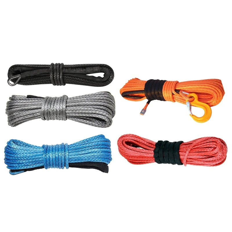 Synthetic Winch Rope, 1/4 x 50Ft Synthetic Winch Rope Line Cable for ATV UTV SUV Truck Boat Winch
Synthetic Winch Rope, 1/4 x 50Ft Synthetic Winch Rope Line Cable for ATV UTV SUV Truck Boat Winch