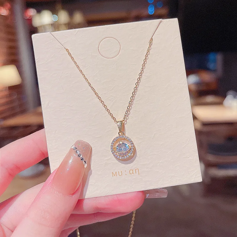 Zircon Planet Round Pendant Necklace For Women Fashion Stainless Steel Gold Color Choker Necklace Clavicle Chain Jewelry Gift
Zircon Planet Round Pendant Necklace For Women Fashion Stainless Steel Gold Color Choker Necklace Clavicle Chain Jewelry Gift
