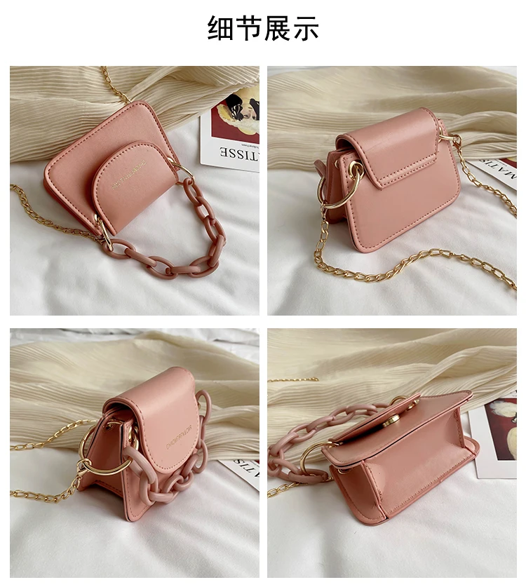 Elegant PU Leather Women Mini Crossbody Bags Solid Color Ladies Acrylic Chain Small Shoulder Bag Female Clutch Purse Handbags
Elegant PU Leather Women Mini Crossbody Bags Solid Color Ladies Acrylic Chain Small Shoulder Bag Female Clutch Purse Handbags
