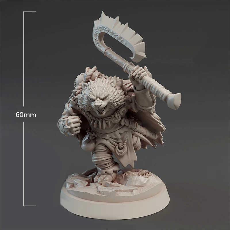 60mm Resin Model Kits Bear Warrior Figure Sculpture Unpainted No Color RW-603 
60mm Resin Model Kits Bear Warrior Figure Sculpture Unpainted No Color RW-603