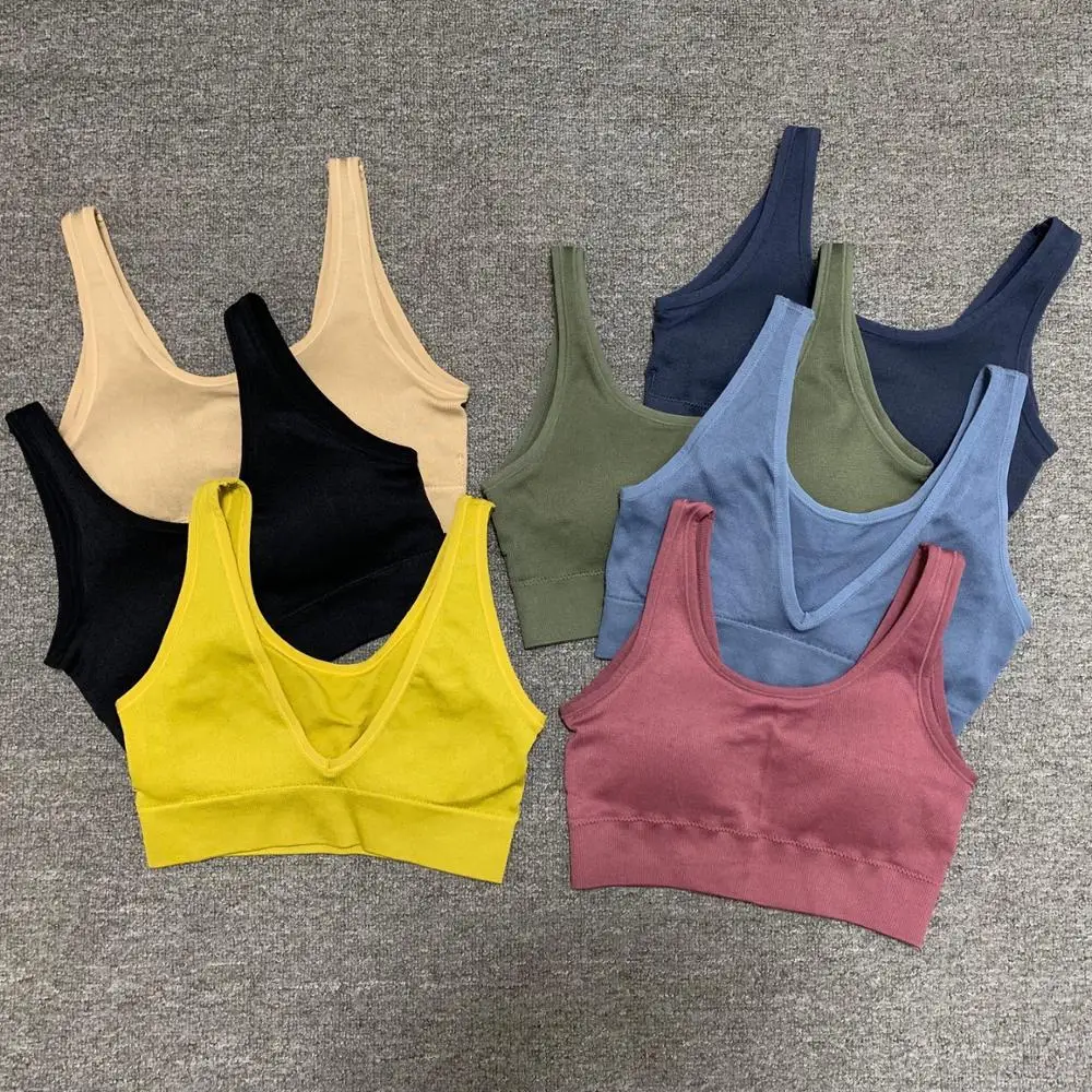 Seamless Padded Sports Bra For Women Shockproof Push Up Yoga bra Fitness Underwear Vest Stretch Workout Running Tank Tops
Seamless Padded Sports Bra For Women Shockproof Push Up Yoga bra Fitness Underwear Vest Stretch Workout Running Tank Tops