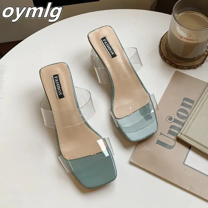 Transparent Mid-heel Sandals Women 2020 Summer New Thick Heel Crystal Slippers Wild Outside Wear Open-toe High Heels Sexy Cute
Transparent Mid-heel Sandals Women 2020 Summer New Thick Heel Crystal Slippers Wild Outside Wear Open-toe High Heels Sexy Cute