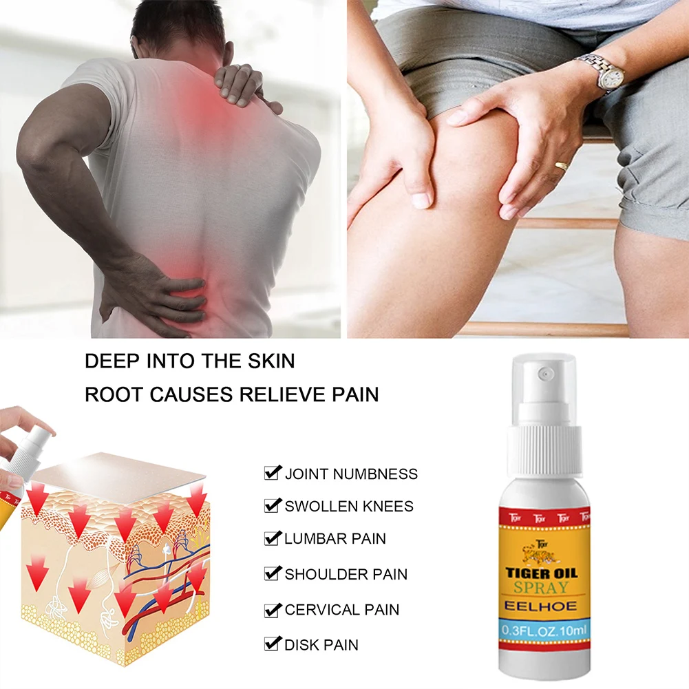 Pain Relief Spray Tiger Oil Joint Spine Lumbar Pain Relief Muscles Active Sprain Rheumatism Arthritis Spray Lumbar Promotion
Pain Relief Spray Tiger Oil Joint Spine Lumbar Pain Relief Muscles Active Sprain Rheumatism Arthritis Spray Lumbar Promotion