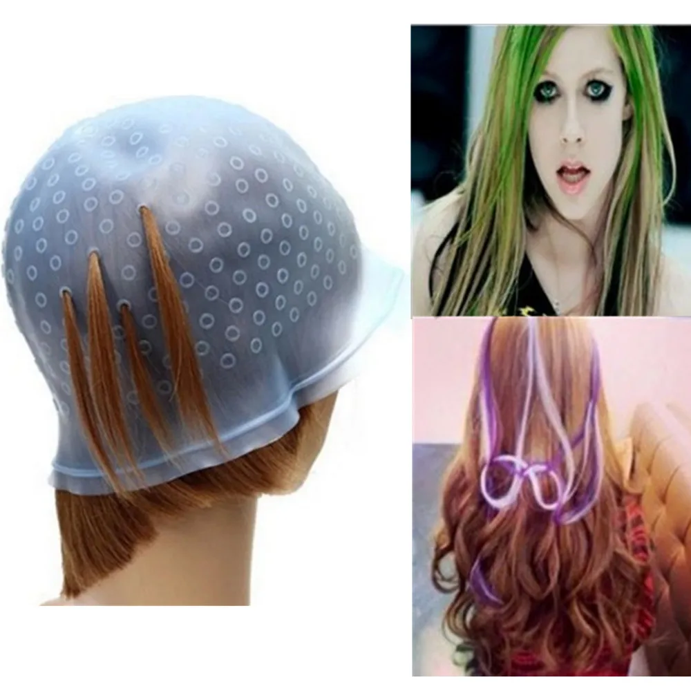 Salon Dye Silicone Cap Reusable Hook Hair Colouring Highlighting Dye Cap Barber Frosting Tipping Dyeing Color Styling Accessorie
Salon Dye Silicone Cap Reusable Hook Hair Colouring Highlighting Dye Cap Barber Frosting Tipping Dyeing Color Styling Accessorie