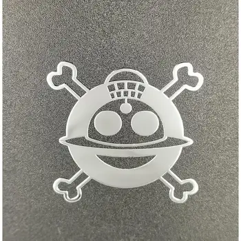2 pcs Metal Self-Adhesive ONE PIECE Skull Skeleton Luffy Laptop IPAD Cellphone Case Decal Logo Vinyl Decal Stickers