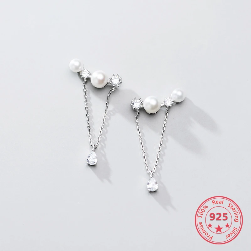 100% S925 Sterling Silver Stud Earrings Female Korean Style Fashion Fresh Diamond White Pearl Tassel Ear Accessories Jewelry
100% S925 Sterling Silver Stud Earrings Female Korean Style Fashion Fresh Diamond White Pearl Tassel Ear Accessories Jewelry