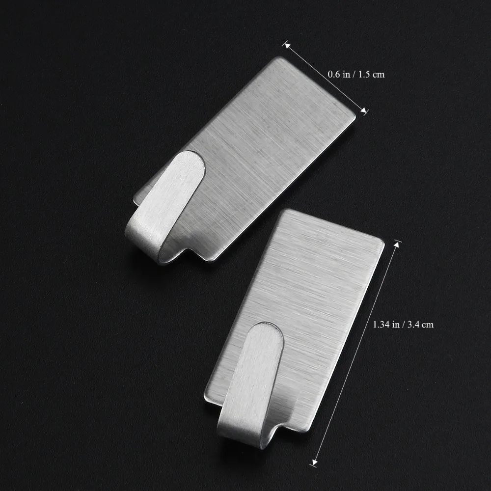 12pcs Strong Self Adhesive Stainless Steel Towel Mop Hooks Wall Hangers for Hanging Kitchen Bedroom Bathroom Accessories
12pcs Strong Self Adhesive Stainless Steel Towel Mop Hooks Wall Hangers for Hanging Kitchen Bedroom Bathroom Accessories
