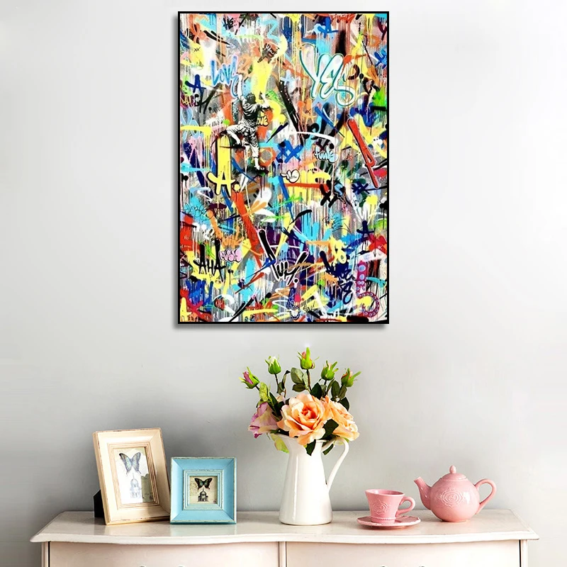 Abstract Graffiti Art Boy Canvas Painting Abstract Modern Prints and Posters Cuadros Wall Art Picture for Living Room Home Decor
Abstract Graffiti Art Boy Canvas Painting Abstract Modern Prints and Posters Cuadros Wall Art Picture for Living Room Home Decor