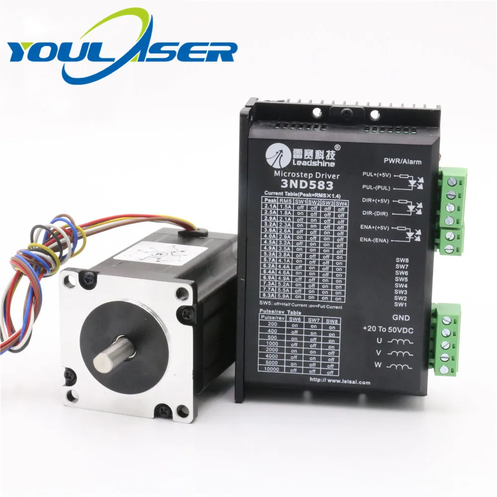 Leadshine 3 Phase Stepper Motor Driver 573S15 3ND583 NEMA 23 for Laser Engraving Cutting Machine Stepper Motor
Leadshine 3 Phase Stepper Motor Driver 573S15 3ND583 NEMA 23 for Laser Engraving Cutting Machine Stepper Motor
